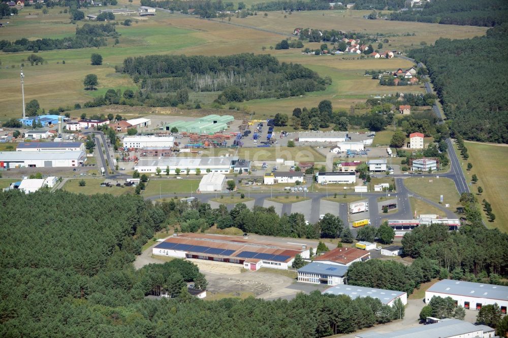 Spreenhagen von oben - Gewerbegebiet in Spreenhagen im Bundesland Brandenburg