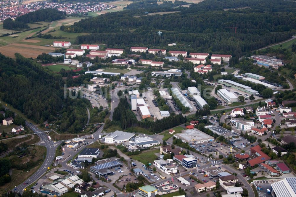 Luftbild Calw - Gewerbegebiet Stammheim, Standortübungslplatz im Ortsteil Heumaden in Calw im Bundesland Baden-Württemberg