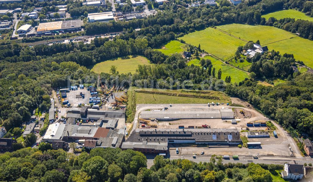 Luftbild Gevelsberg - Gewerbegebiet des Taskiran Autohandel Reifencenter im Ortsteil Uellendahl in Gevelsberg im Bundesland Nordrhein-Westfalen, Deutschland