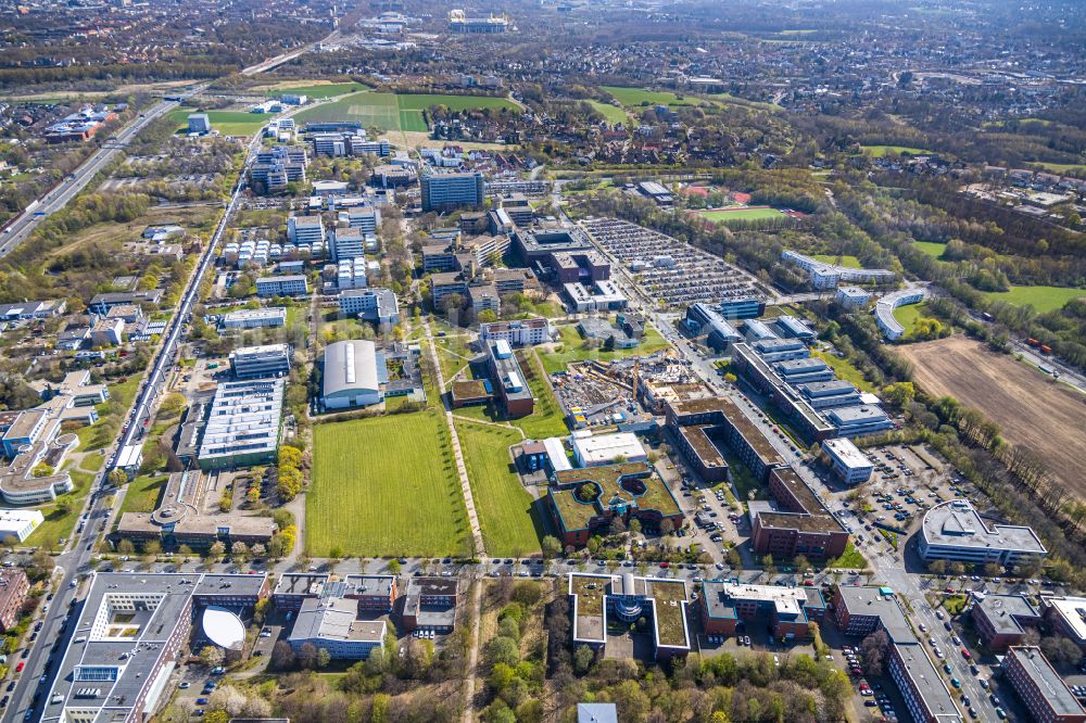 Dortmund von oben - Gewerbegebiet des Technologiepark Dortmund in Dortmund im Bundesland Nordrhein-Westfalen, Deutschland