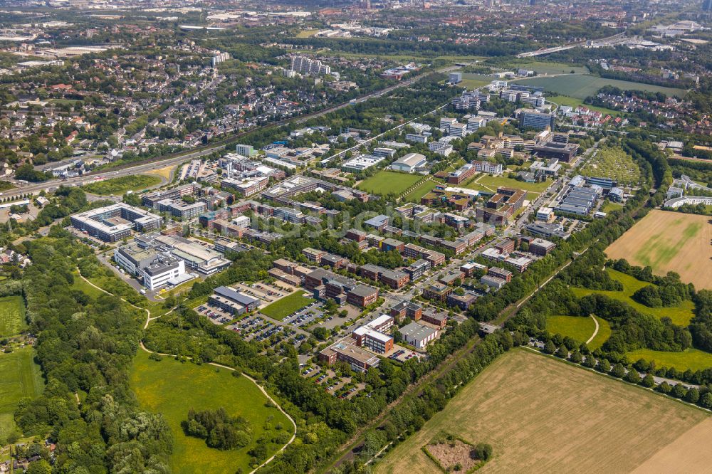 Luftaufnahme Dortmund - Gewerbegebiet des TechnologieParkDortmund in Dortmund im Bundesland Nordrhein-Westfalen, Deutschland