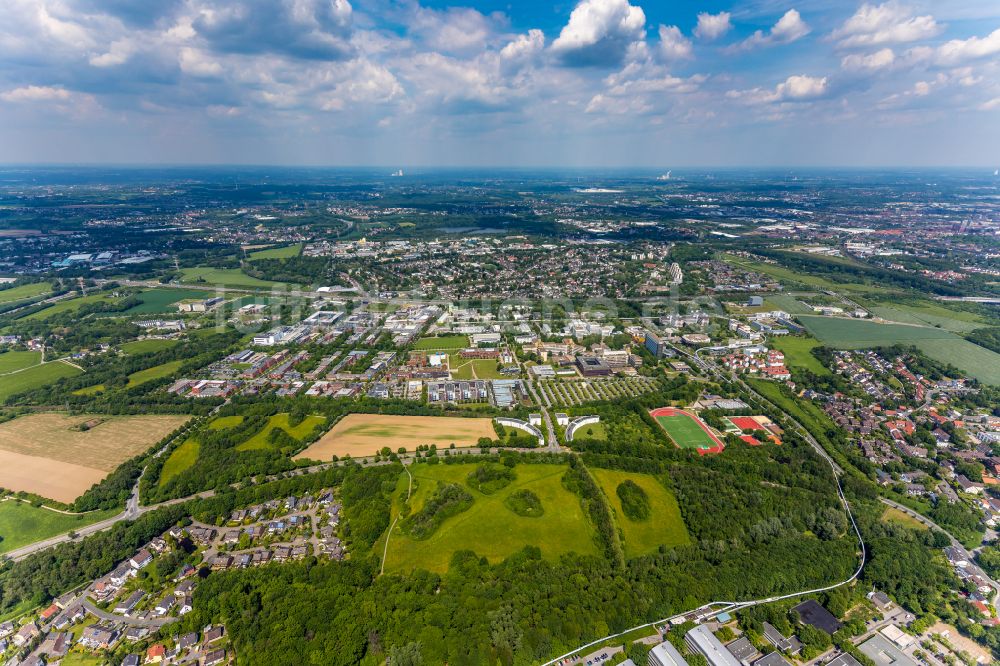 Dortmund von oben - Gewerbegebiet des TechnologieParkDortmund in Dortmund im Bundesland Nordrhein-Westfalen, Deutschland