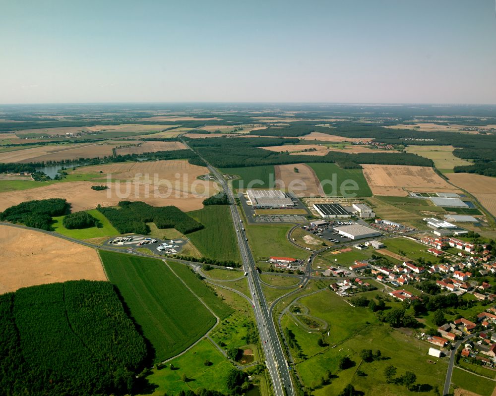 Luftbild Thiendorf - Gewerbegebiet in Thiendorf im Bundesland Sachsen, Deutschland