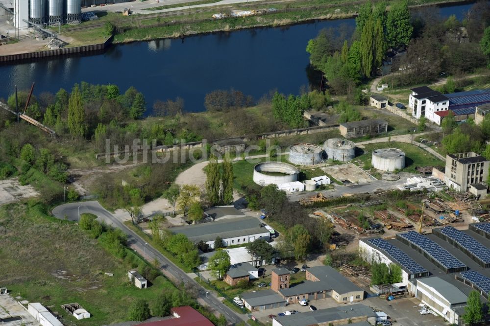 Fürstenwalde/Spree aus der Vogelperspektive: Gewerbegebiet am Tränkeweg in Fürstenwalde/Spree im Bundesland Brandenburg