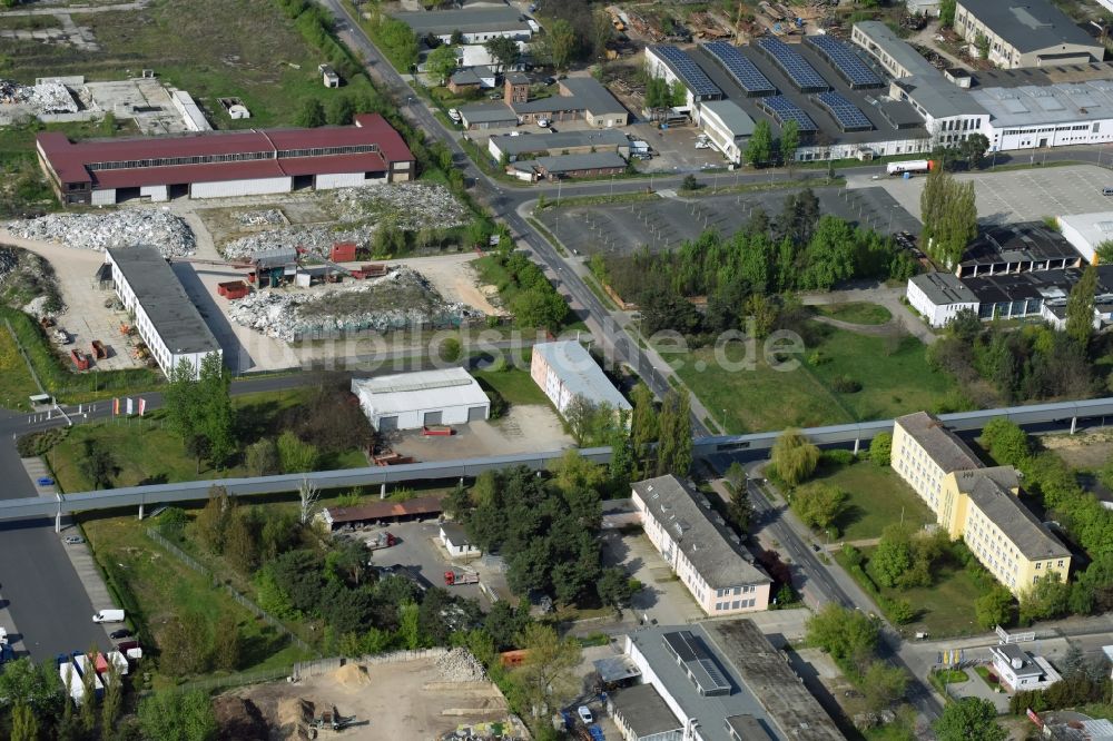 Fürstenwalde/Spree von oben - Gewerbegebiet am Tränkeweg in Fürstenwalde/Spree im Bundesland Brandenburg