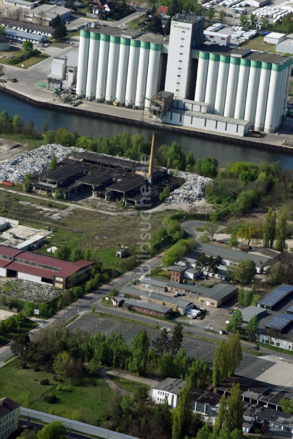 Fürstenwalde/Spree aus der Vogelperspektive: Gewerbegebiet am Tränkeweg in Fürstenwalde/Spree im Bundesland Brandenburg