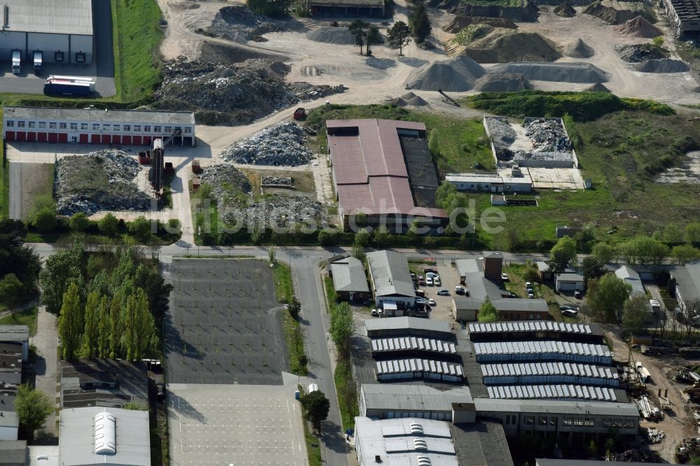 Luftaufnahme Fürstenwalde/Spree - Gewerbegebiet am Tränkeweg in Fürstenwalde/Spree im Bundesland Brandenburg