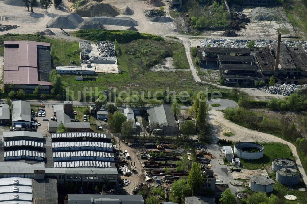 Fürstenwalde/Spree von oben - Gewerbegebiet am Tränkeweg in Fürstenwalde/Spree im Bundesland Brandenburg