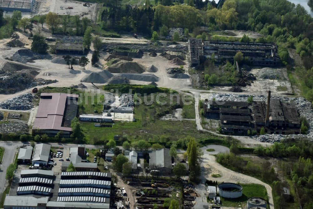 Fürstenwalde/Spree aus der Vogelperspektive: Gewerbegebiet am Tränkeweg in Fürstenwalde/Spree im Bundesland Brandenburg