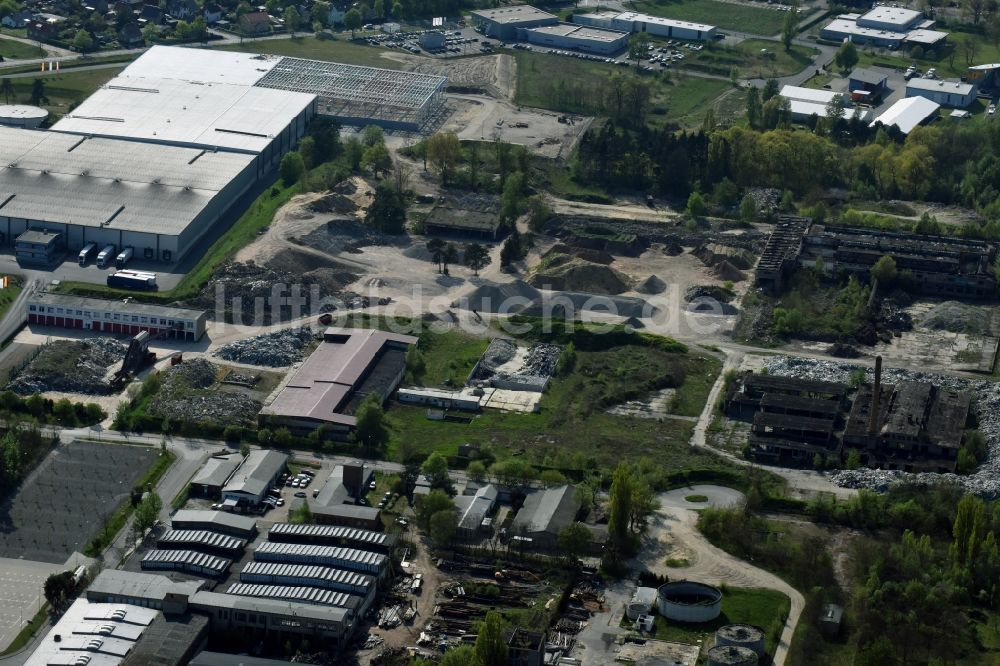 Luftaufnahme Fürstenwalde/Spree - Gewerbegebiet am Tränkeweg in Fürstenwalde/Spree im Bundesland Brandenburg