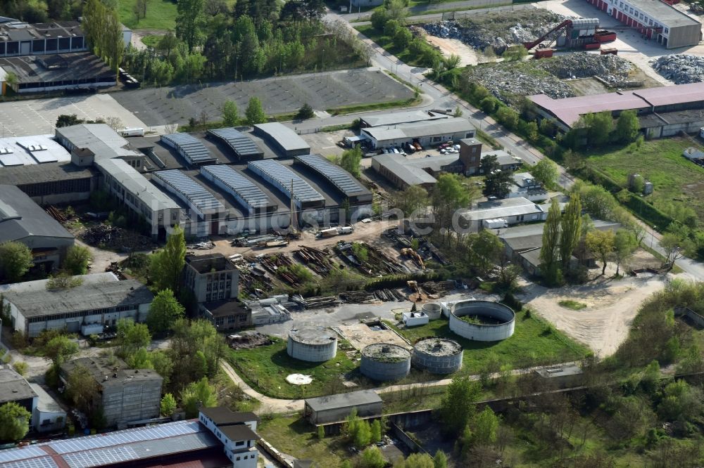 Fürstenwalde/Spree von oben - Gewerbegebiet am Tränkeweg in Fürstenwalde/Spree im Bundesland Brandenburg