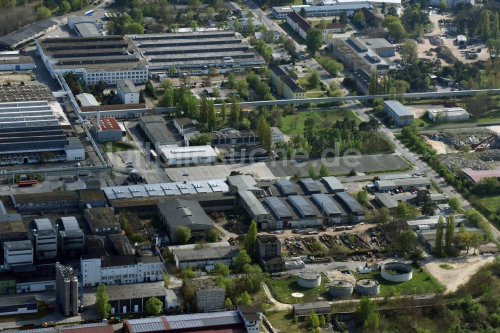 Fürstenwalde/Spree aus der Vogelperspektive: Gewerbegebiet am Tränkeweg in Fürstenwalde/Spree im Bundesland Brandenburg