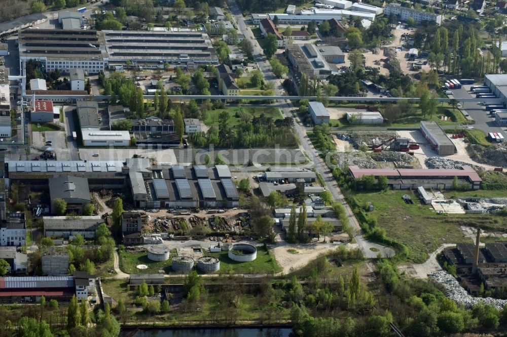 Luftaufnahme Fürstenwalde/Spree - Gewerbegebiet am Tränkeweg in Fürstenwalde/Spree im Bundesland Brandenburg