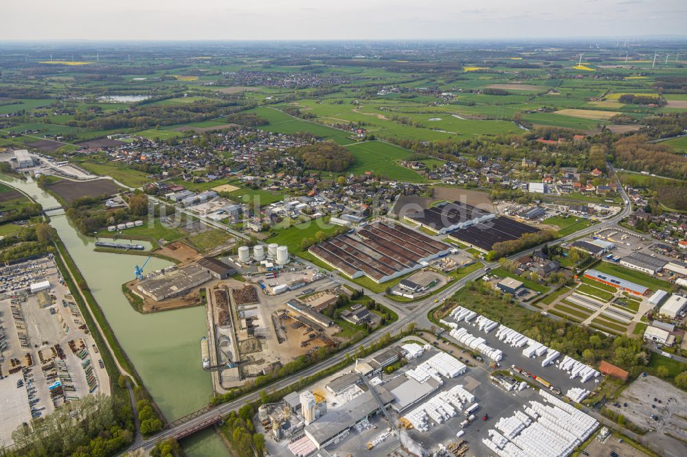 Uentrop von oben - Gewerbegebiet in Uentrop im Bundesland Nordrhein-Westfalen, Deutschland