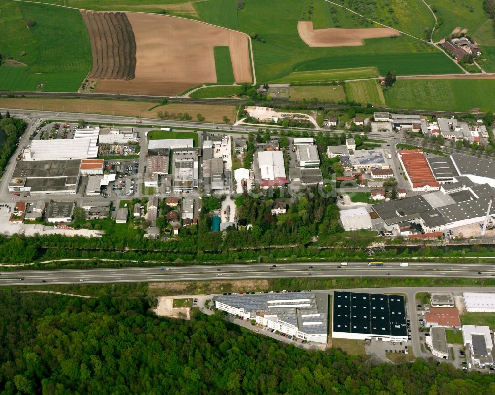 Uhingen von oben - Gewerbegebiet in Uhingen im Bundesland Baden-Württemberg, Deutschland