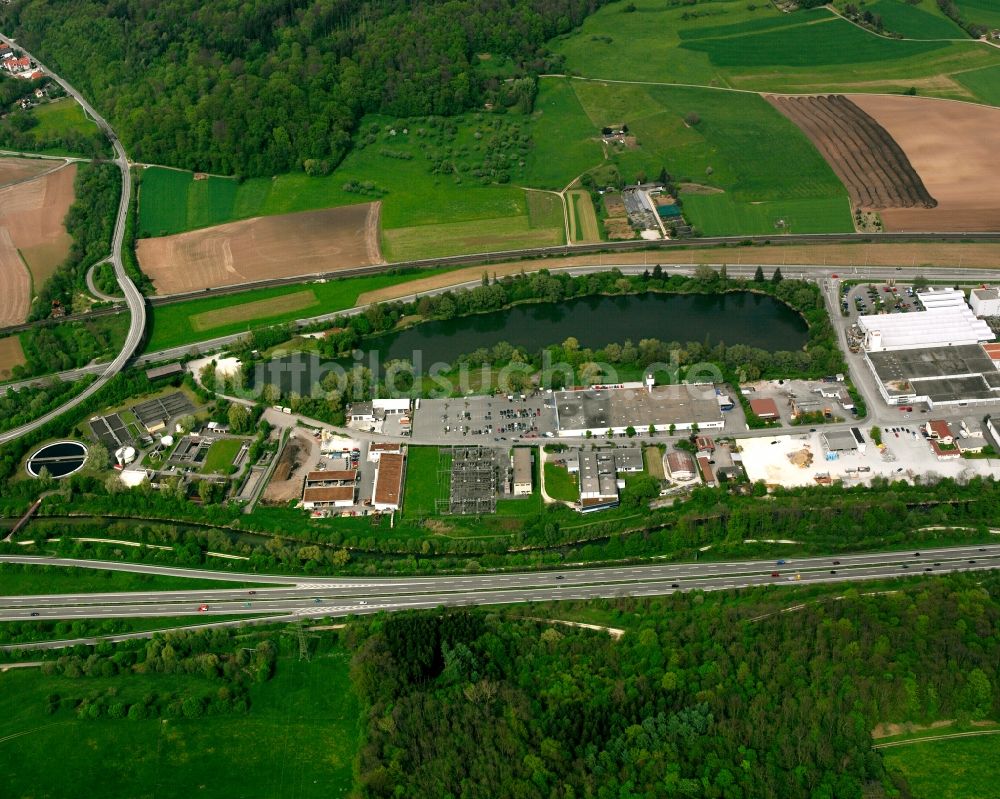 Uhingen aus der Vogelperspektive: Gewerbegebiet in Uhingen im Bundesland Baden-Württemberg, Deutschland