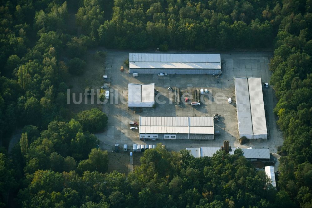 Berlin von oben - Gewerbegebiet Unter den Birken im Ortsteil Uhlenhorst in Berlin, Deutschland