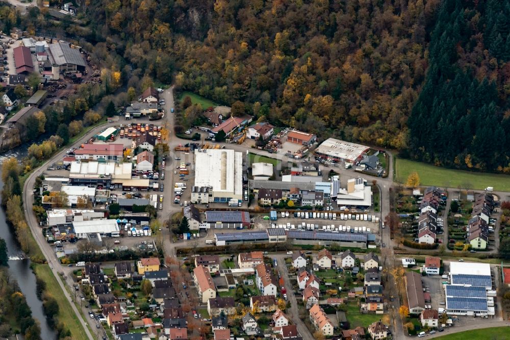 Waldkirch von oben - Gewerbegebiet in Waldkirch im Bundesland Baden-Württemberg, Deutschland