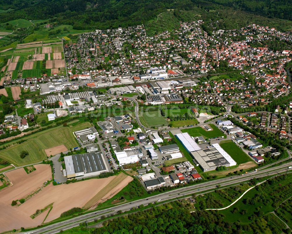 Walkersbach aus der Vogelperspektive: Gewerbegebiet in Walkersbach im Bundesland Baden-Württemberg, Deutschland