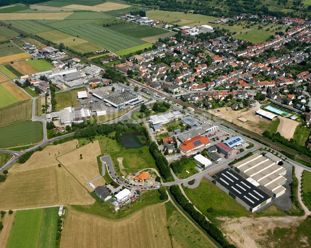 Luftaufnahme Weingarten (Baden) - Gewerbegebiet in Weingarten (Baden) im Bundesland Baden-Württemberg, Deutschland