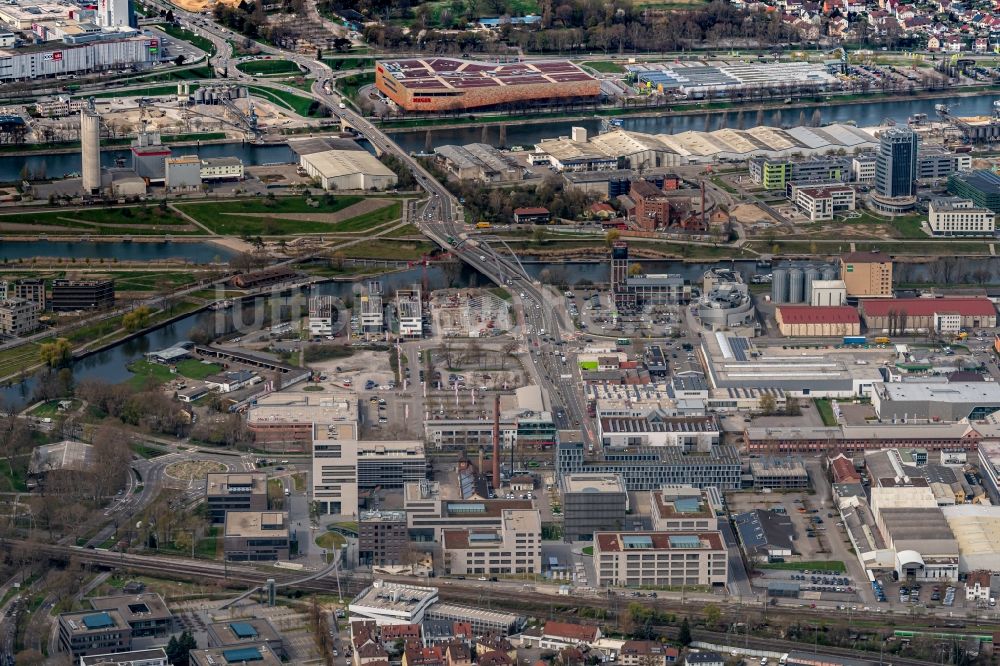 Heilbronn von oben - Gewerbegebiet an der Weipertstraße in Heilbronn im Bundesland Baden-Württemberg, Deutschland