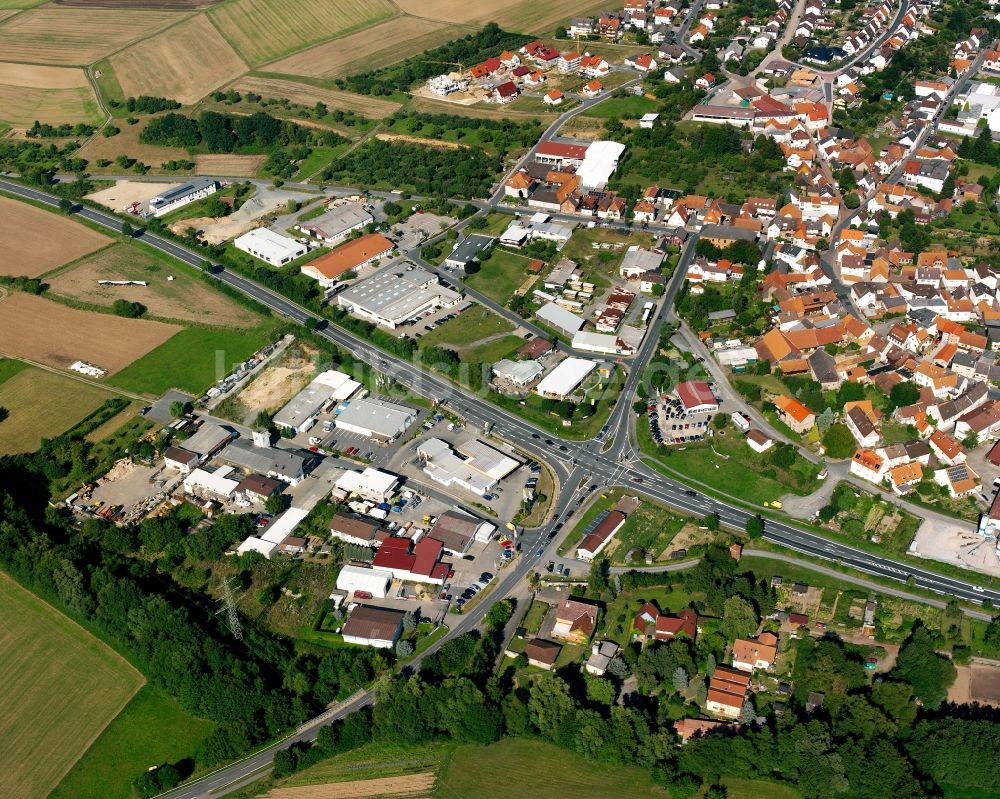 Wersau aus der Vogelperspektive: Gewerbegebiet in Wersau im Bundesland Hessen, Deutschland