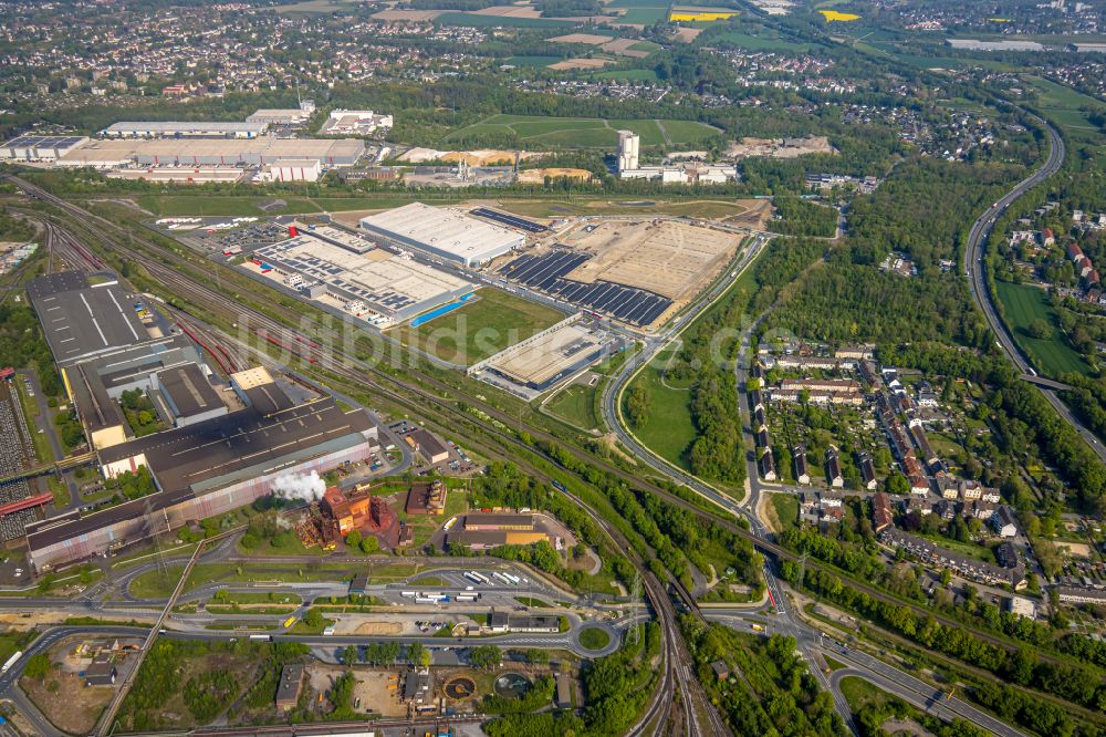 Dortmund von oben - Gewerbegebiet Westfalenhütte in Dortmund im Bundesland Nordrhein-Westfalen, Deutschland