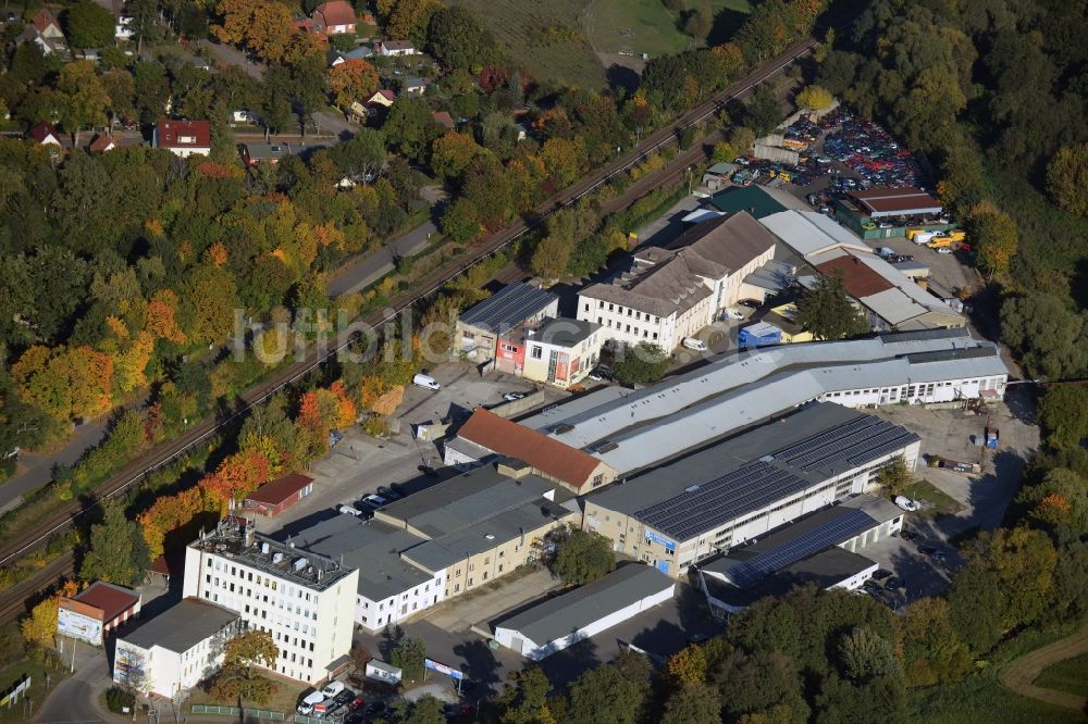 Neuenhagen von oben - Gewerbegebiet am Wiesenweg in Neuenhagen im Bundesland Brandenburg