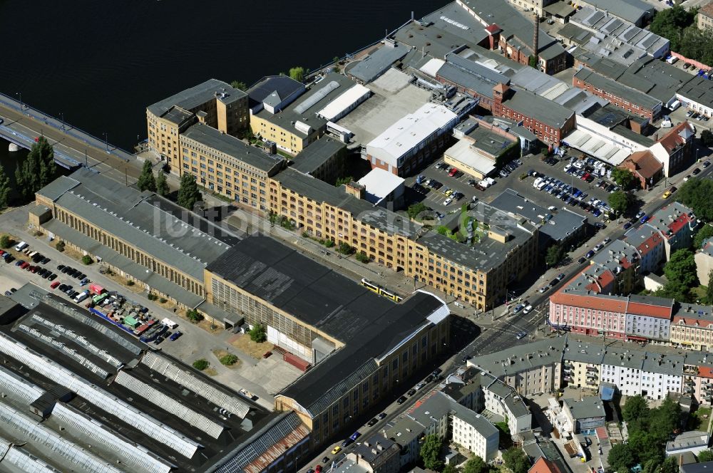 Luftaufnahme Berlin - Gewerbegebiet Wilhelminenhofstraße in Ober- Schöneweide in Berlin