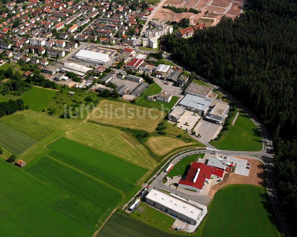 Wimberg von oben - Gewerbegebiet in Wimberg im Bundesland Baden-Württemberg, Deutschland