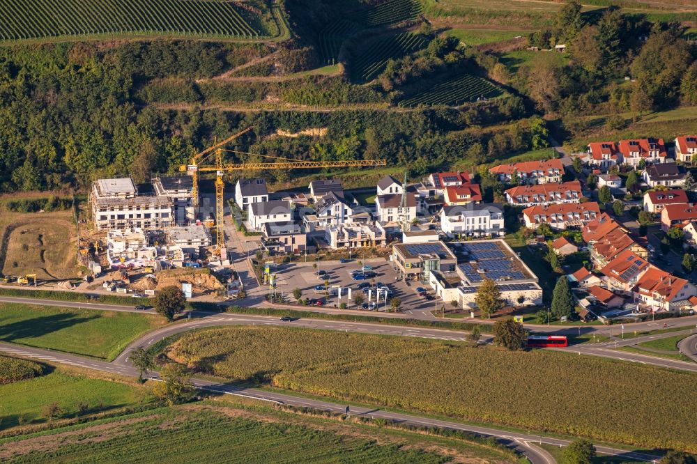 Malterdingen aus der Vogelperspektive: Gewerbegebiet und Wohnsiedlung in Malterdingen im Bundesland Baden-Württemberg, Deutschland