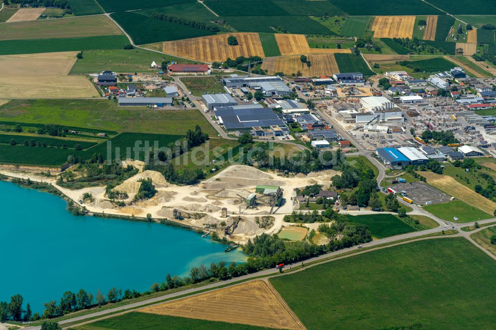 Luftaufnahme Wyhl am Kaiserstuhl - Gewerbegebiet in Wyhl am Kaiserstuhl im Bundesland Baden-Württemberg, Deutschland