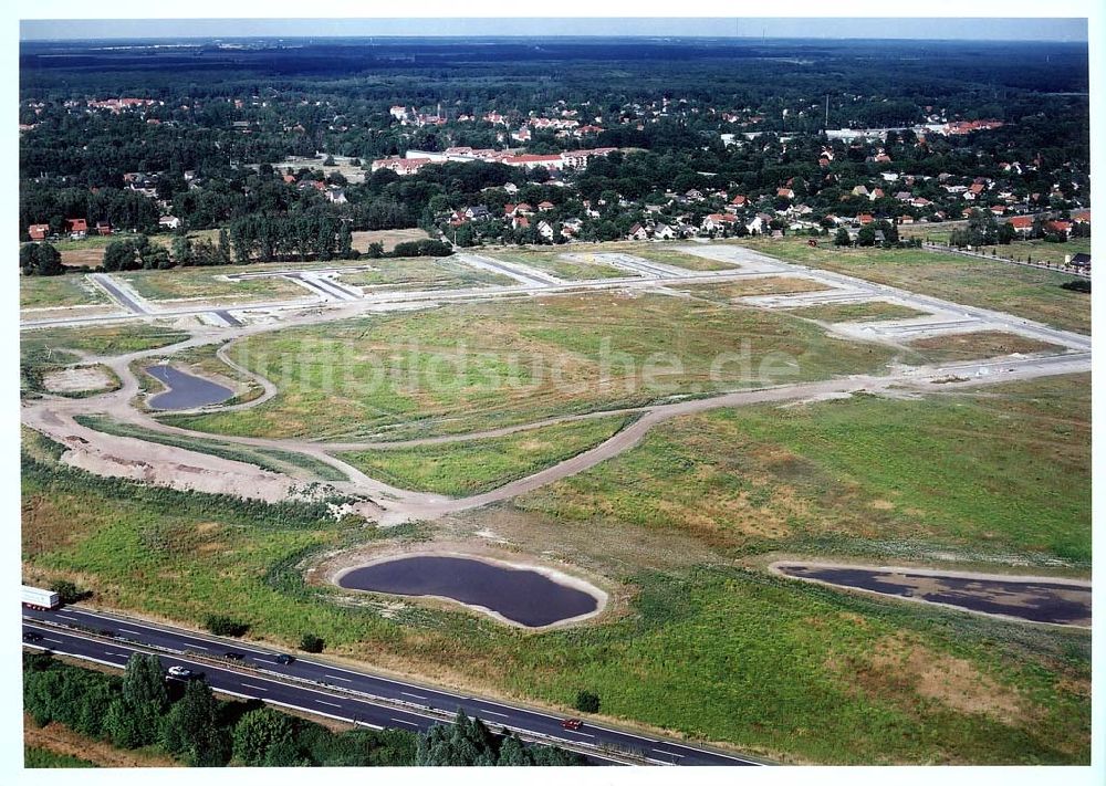 Zeestow / Brandenburg aus der Vogelperspektive: Gewerbegebiet Zeestow am Berliner Ring - ein Objekt der Seifert Invest GmbH in Dortmund.