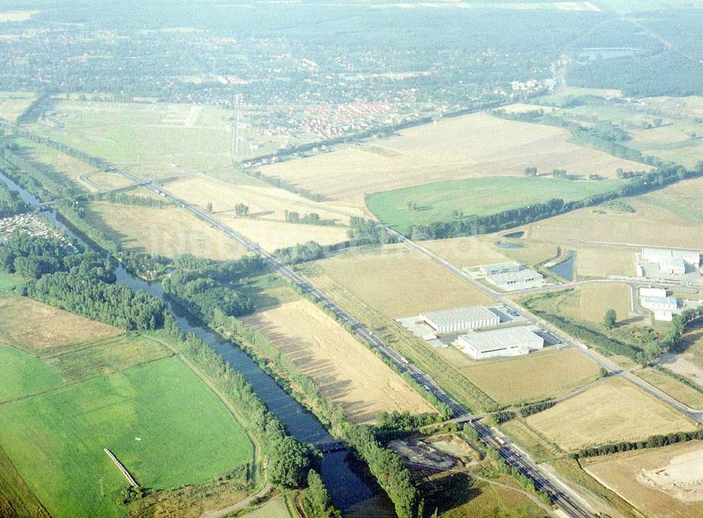 Luftaufnahme Zeestow / Brandenburg - Gewerbegebiet Zeestow am Berliner Ring - ein Objekt der Seifert Invest GmbH in Dortmund.