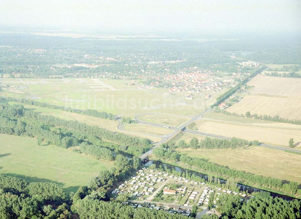 Zeestow / Brandenburg aus der Vogelperspektive: Gewerbegebiet Zeestow am Berliner Ring - ein Objekt der Seifert Invest GmbH in Dortmund.