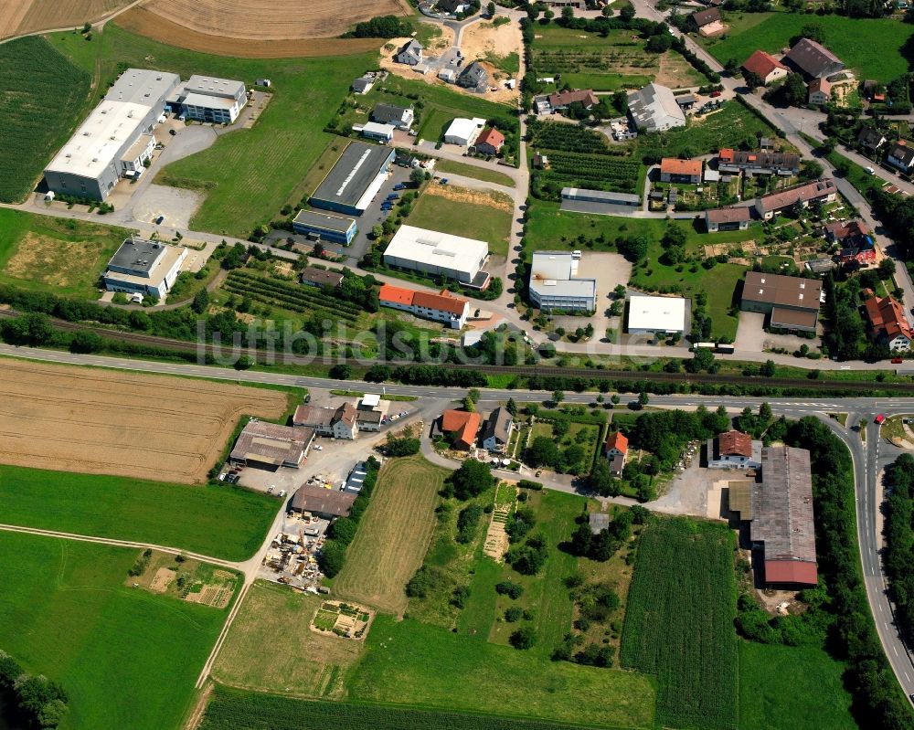 Züttlingen von oben - Gewerbegebiet in Züttlingen im Bundesland Baden-Württemberg, Deutschland