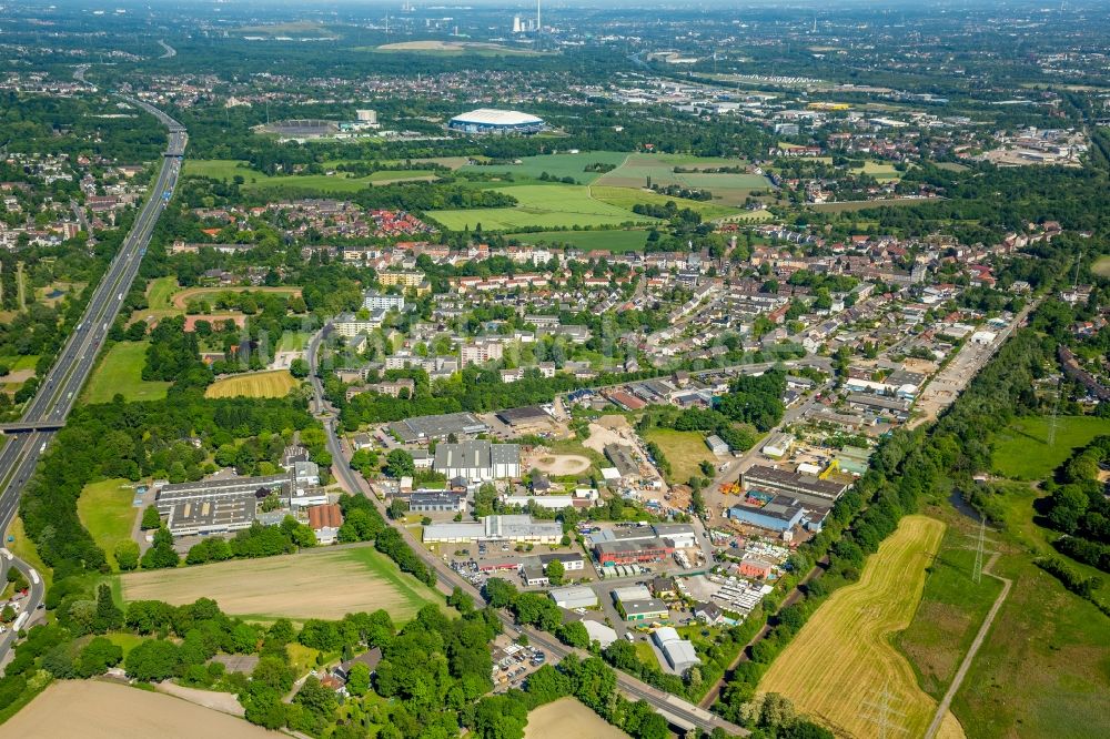 Gelsenkirchen aus der Vogelperspektive: Gewerbegebiet zwischen der Braukämperstraße und der Kampstraße im Ortsteil Beckhausen in Gelsenkirchen im Bundesland Nordrhein-Westfalen, Deutschland