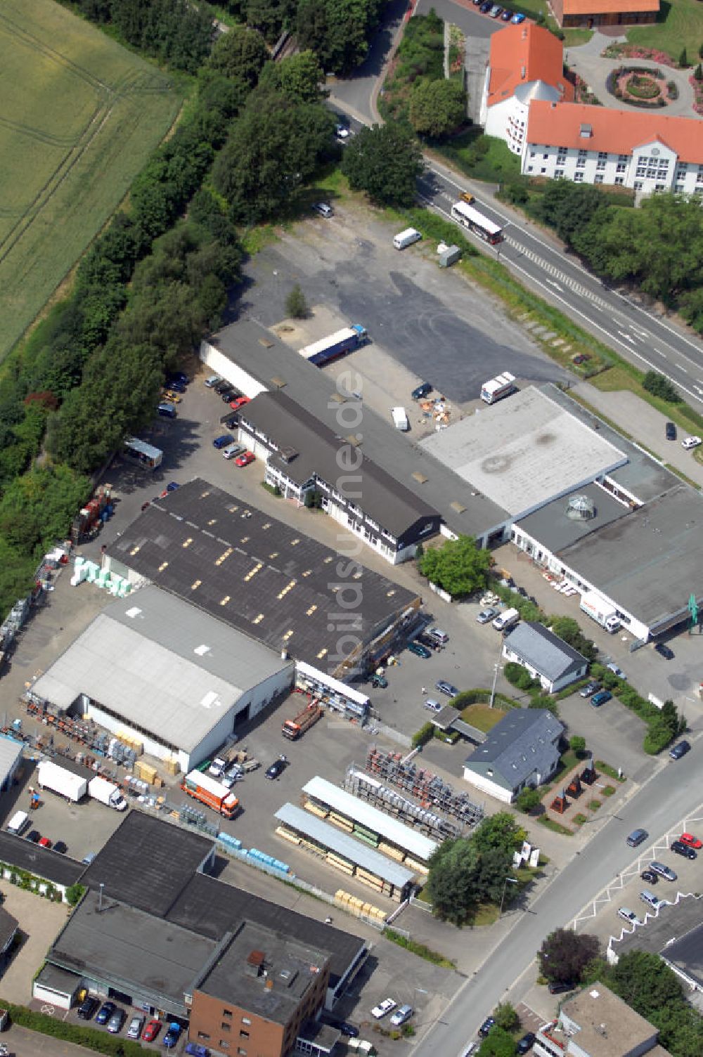 Kamen aus der Vogelperspektive: Gewerbehof im Gewerbegebiet Henry-Everling-Strasse in Kamen