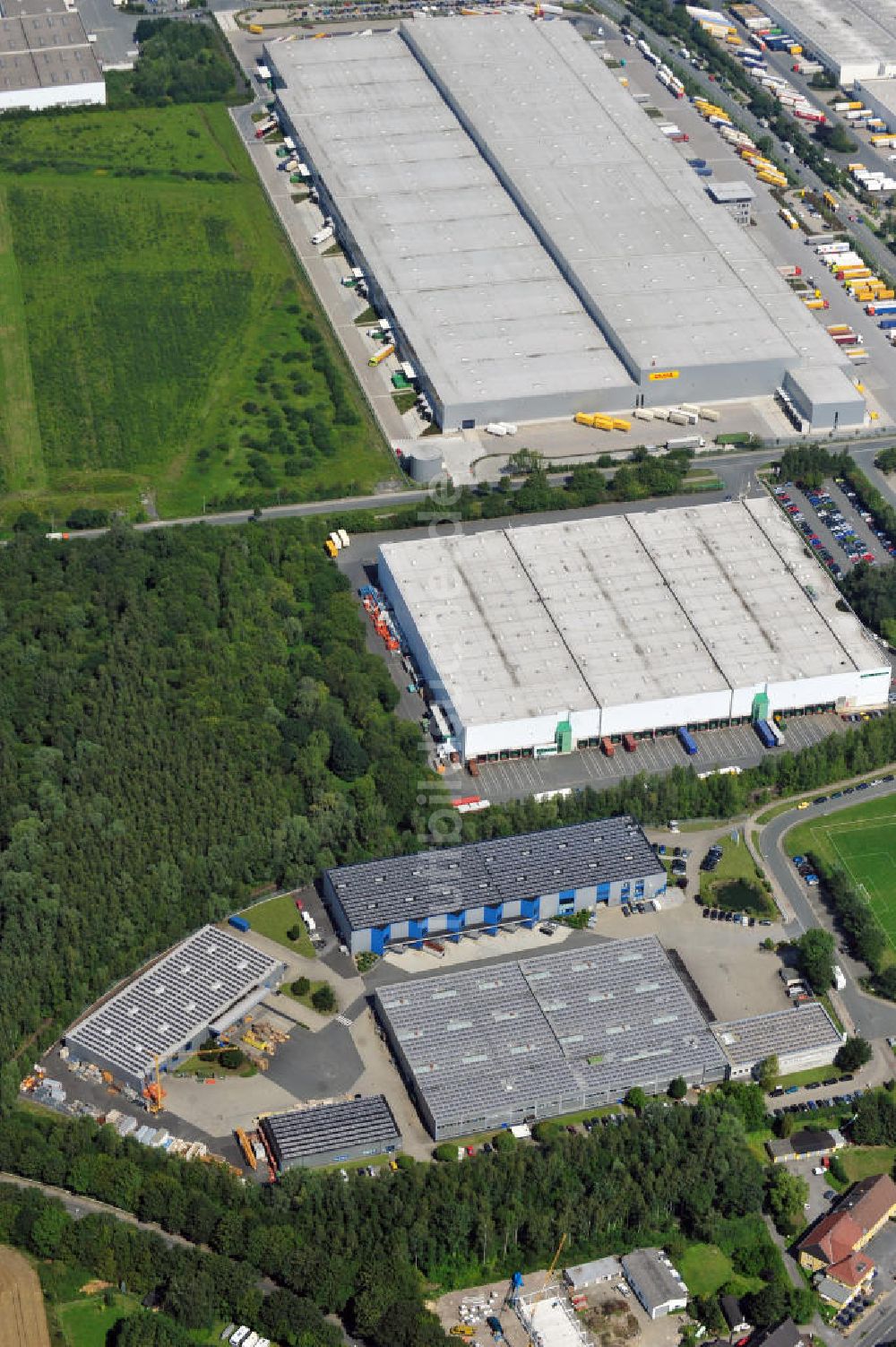 Unna aus der Vogelperspektive: Gewerbehof im Industriegebiet Nord in Unna / Nordrhein-Westfalen