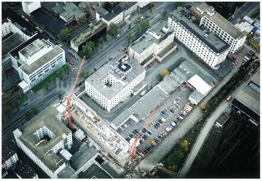 Frankfurt am Main aus der Vogelperspektive: Gewerbeobjekt der MÜBAU an der Mainzer Landstraße 195 - 219 in 60326 Frankfurt/Main. (Hessen).