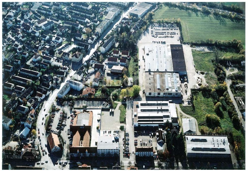 Augsburg von oben - Gewerbeobjekt der MÜBAU an der Ulmerstraße 249 - 255 in 86391 Stadtbergen / Augsburg.