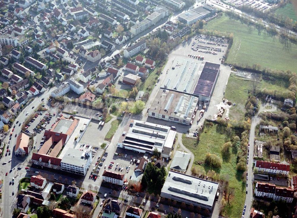 Augsburg aus der Vogelperspektive: Gewerbeobjekt der MÜBAU an der Ulmerstraße 249 - 255 in 86391 Stadtbergen / Augsburg.