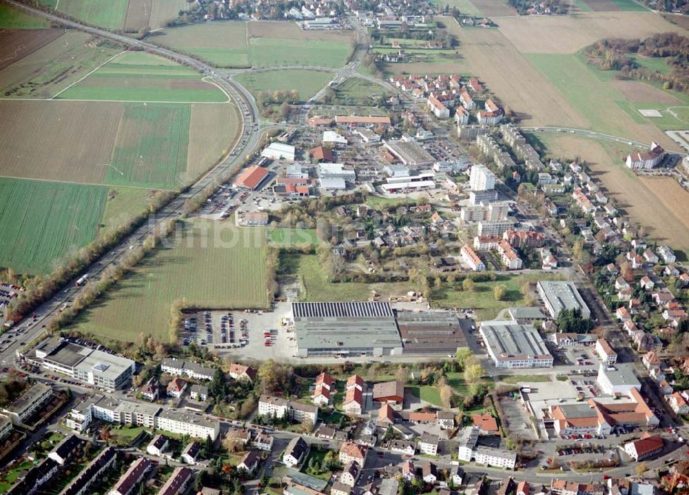 Augsburg von oben - Gewerbeobjekt der MÜBAU an der Ulmerstraße 249 - 255 in 86391 Stadtbergen / Augsburg.