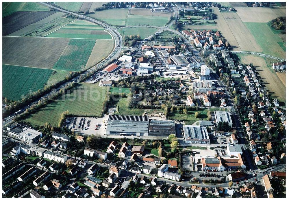 Augsburg von oben - Gewerbeobjekt der MÜBAU an der Ulmerstraße 249 - 255 in 86391 Stadtbergen / Augsburg.