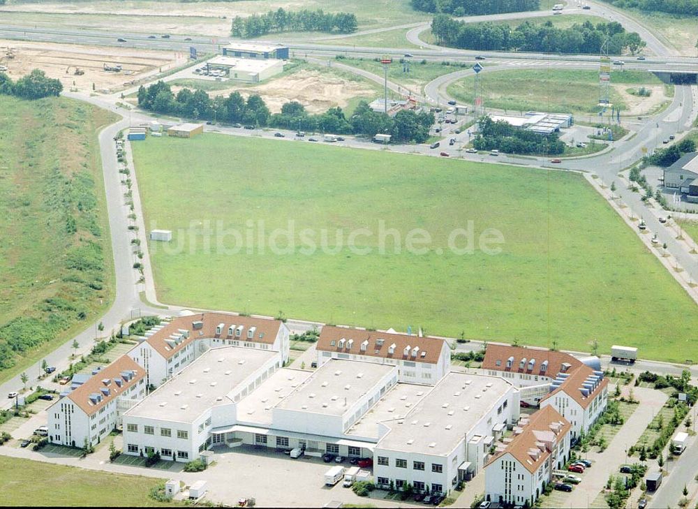 Wustermark - Brandenburg aus der Vogelperspektive: Gewerbepark Dyrotz - Wustermark