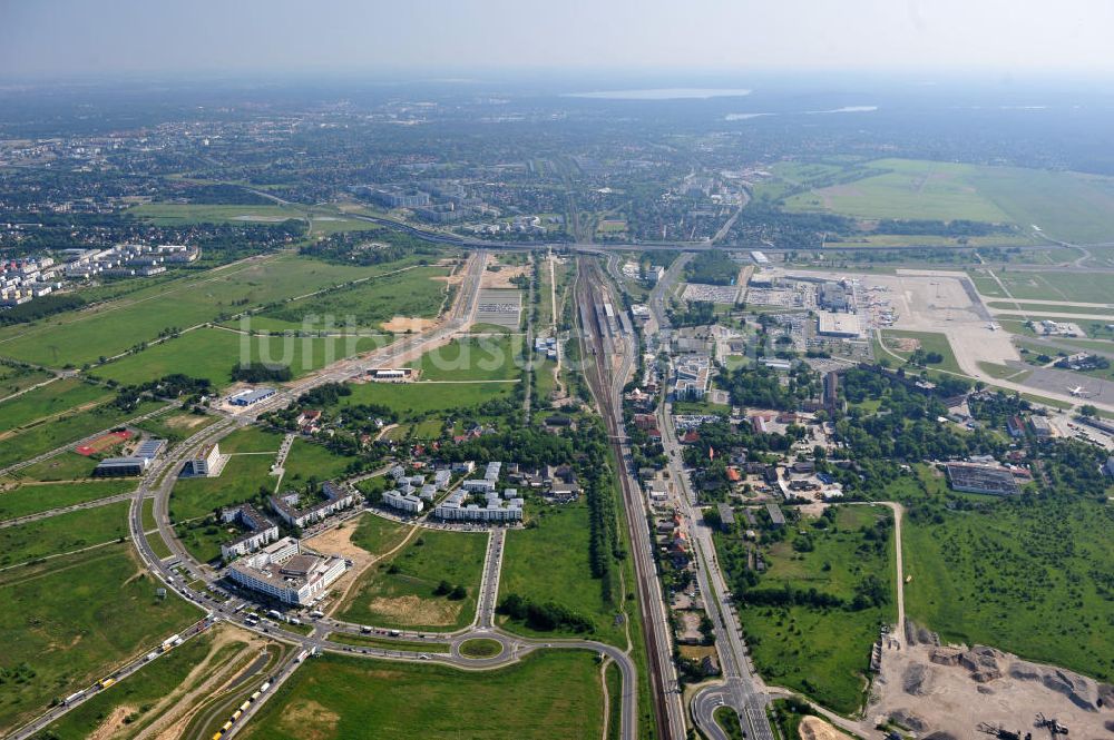 Luftaufnahme Schönefeld - Gewerbepark am S- und Fernbahnhof Schönefeld