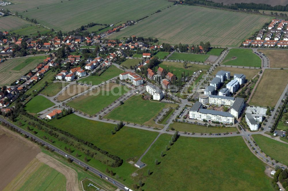 Großkugel aus der Vogelperspektive: Gewerbepark Großkugel