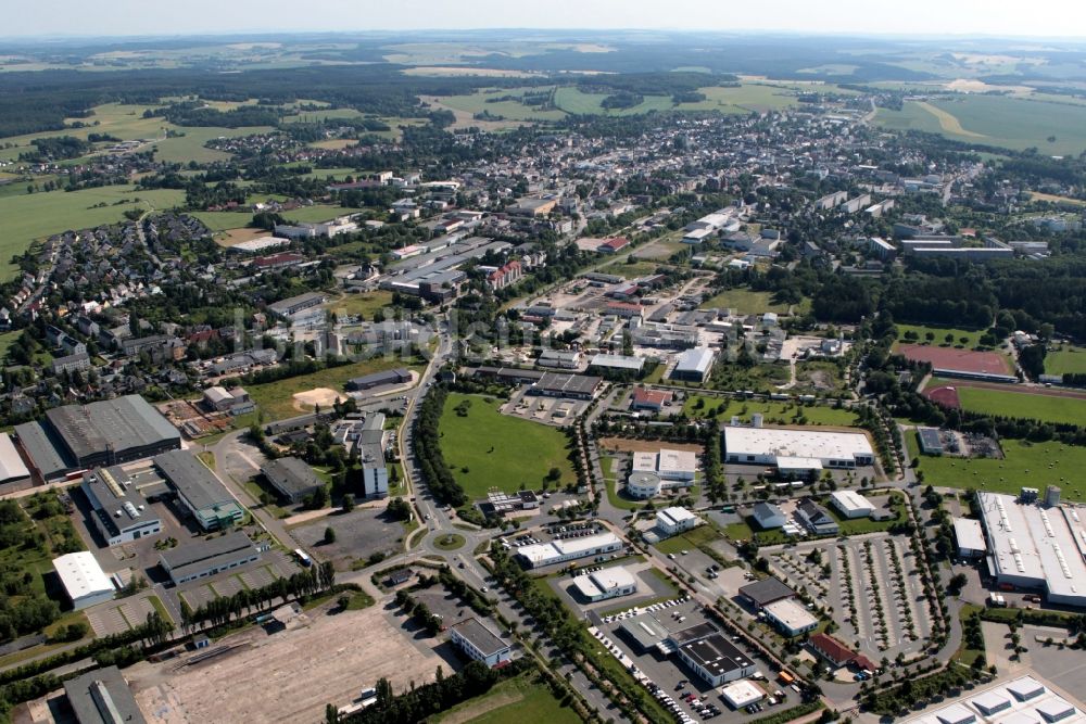 Zeulenroda-Triebes aus der Vogelperspektive: Gewerbepark Industriegebiet I und II in Zeulenroda-Triebes im Bundesland Thüringen