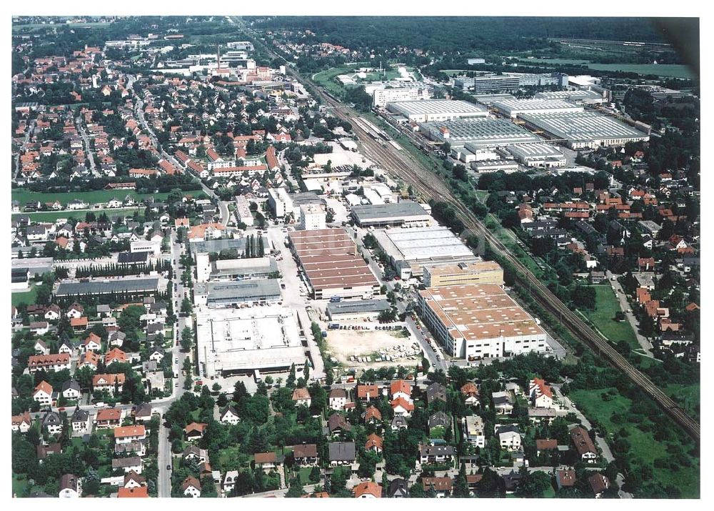 Luftaufnahme München - Gewerbepark München - Allach am Kirschgelände / Nähe Allacher Straße - ein Objekt der HVB -Projekt München.