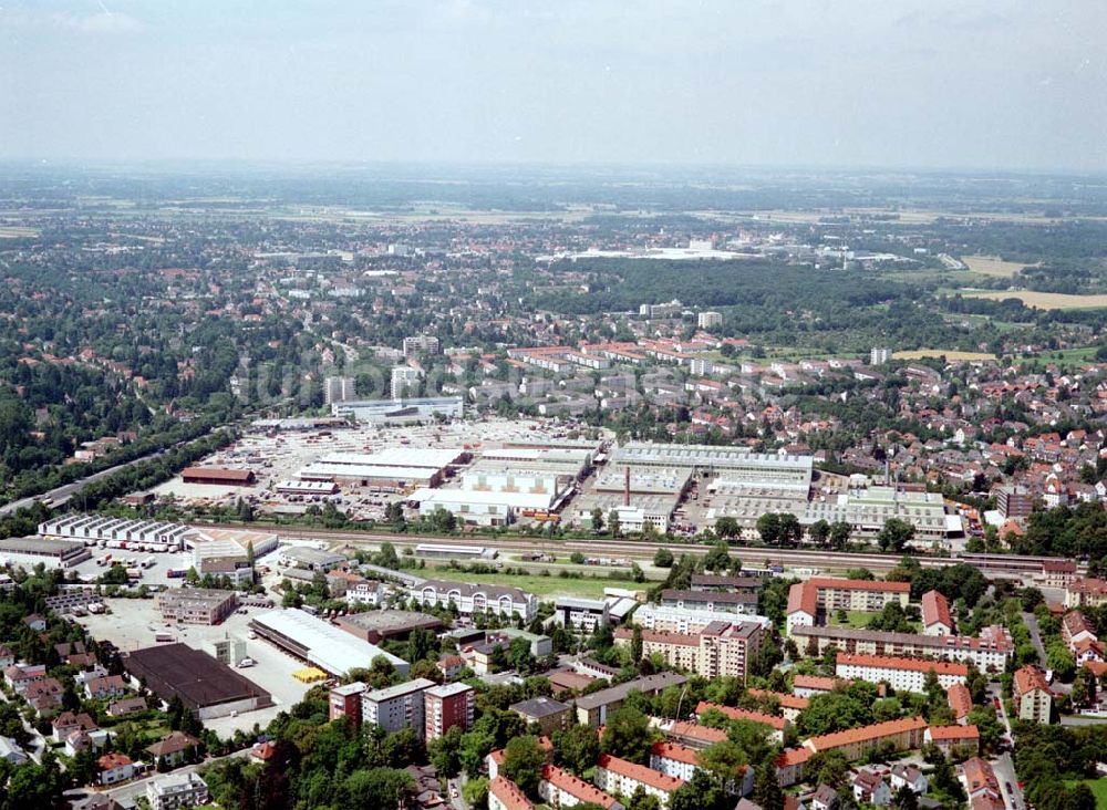 München von oben - Gewerbepark München - Allach am Kirschgelände / Nähe Allacher Straße - ein Objekt der HVB-Projekt München.